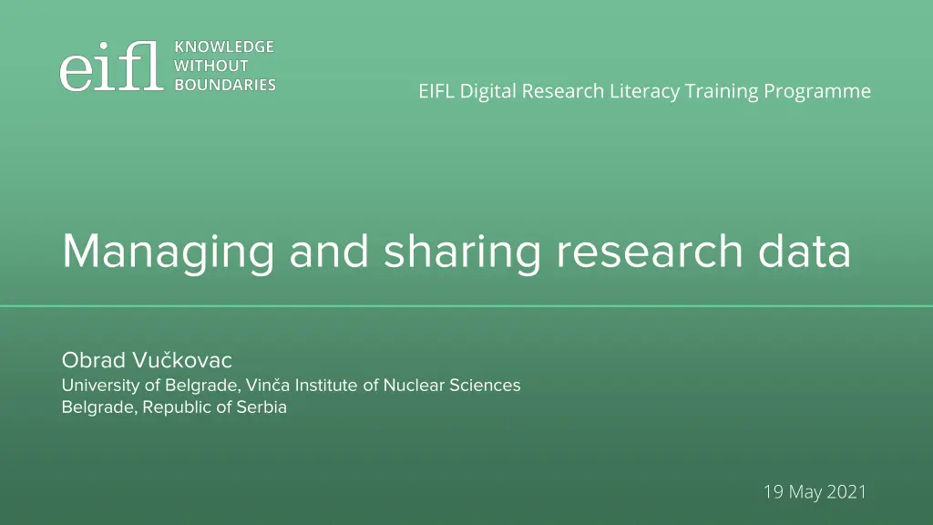eifl digital research literacy training programme