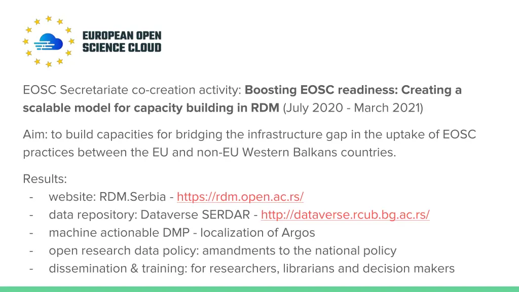eosc secretariate co creation activity boosting