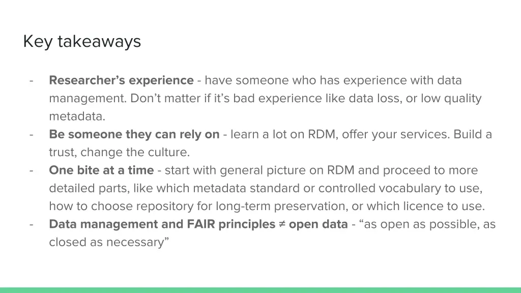 key takeaways