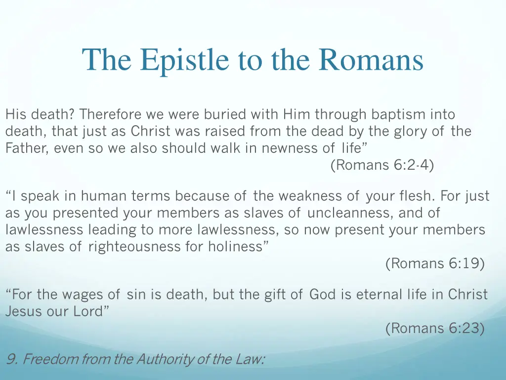 the epistle to the romans 17