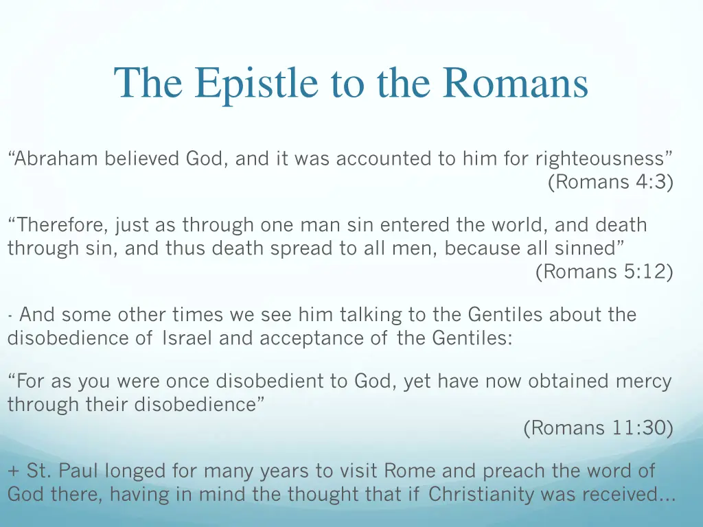 the epistle to the romans 2