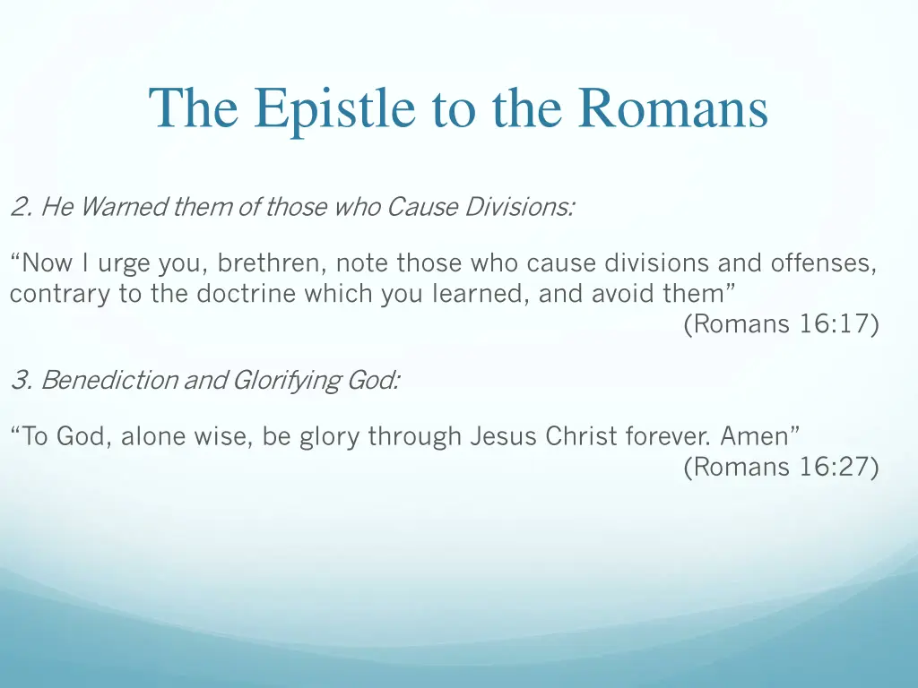 the epistle to the romans 31