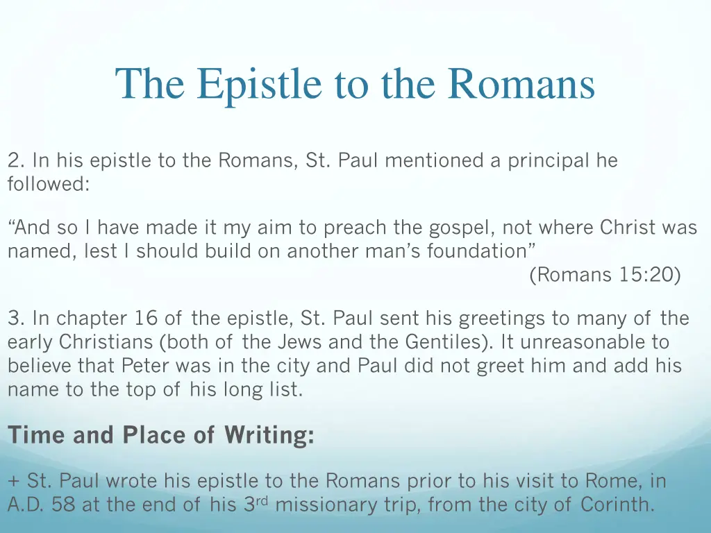 the epistle to the romans 5