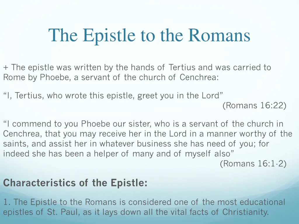 the epistle to the romans 6