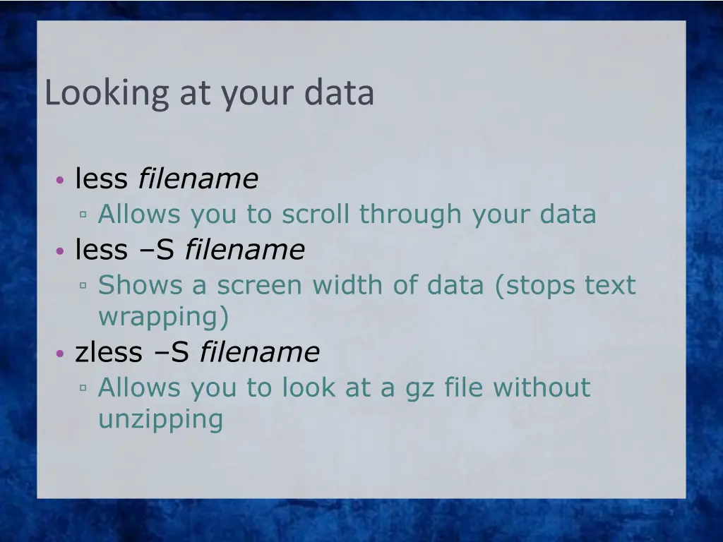 looking at your data