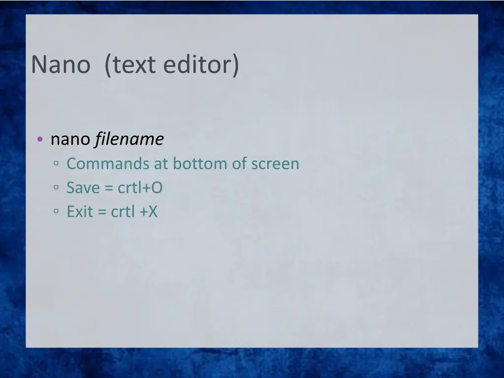 nano text editor