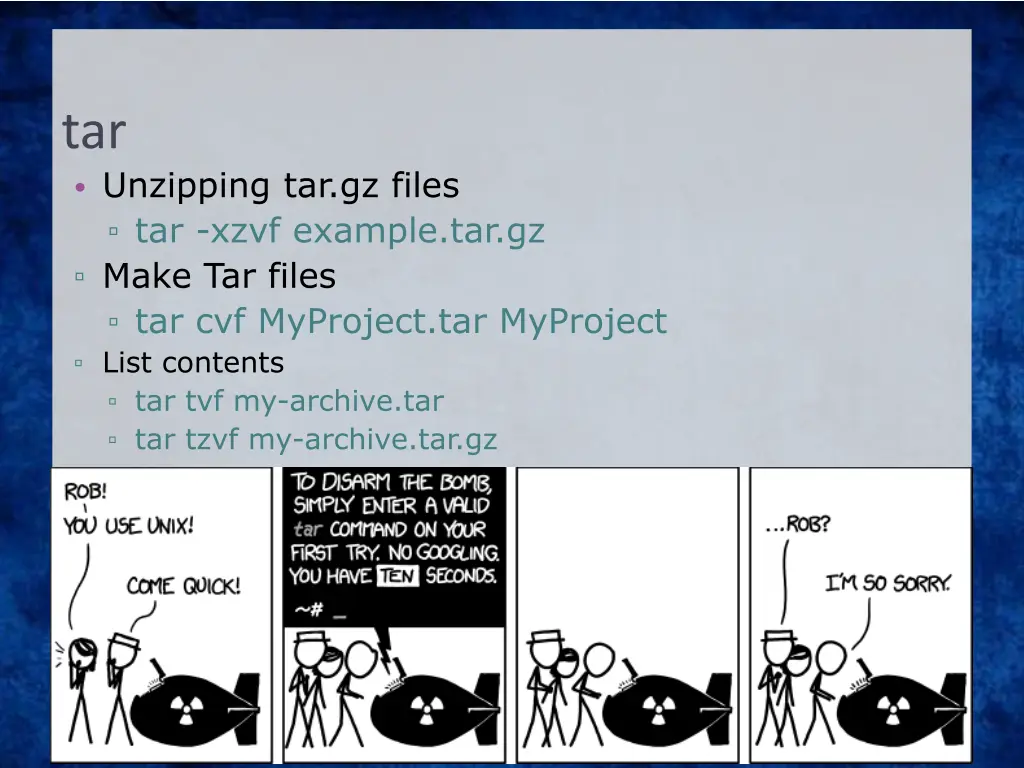 tar unzipping tar gz files tar xzvf example