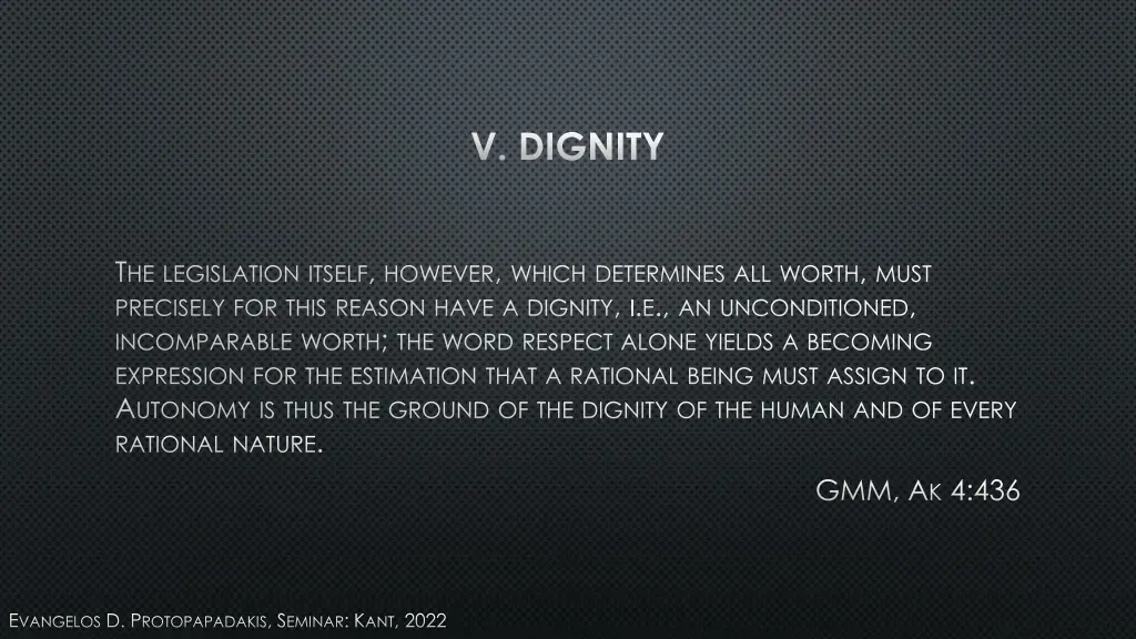 v dignity
