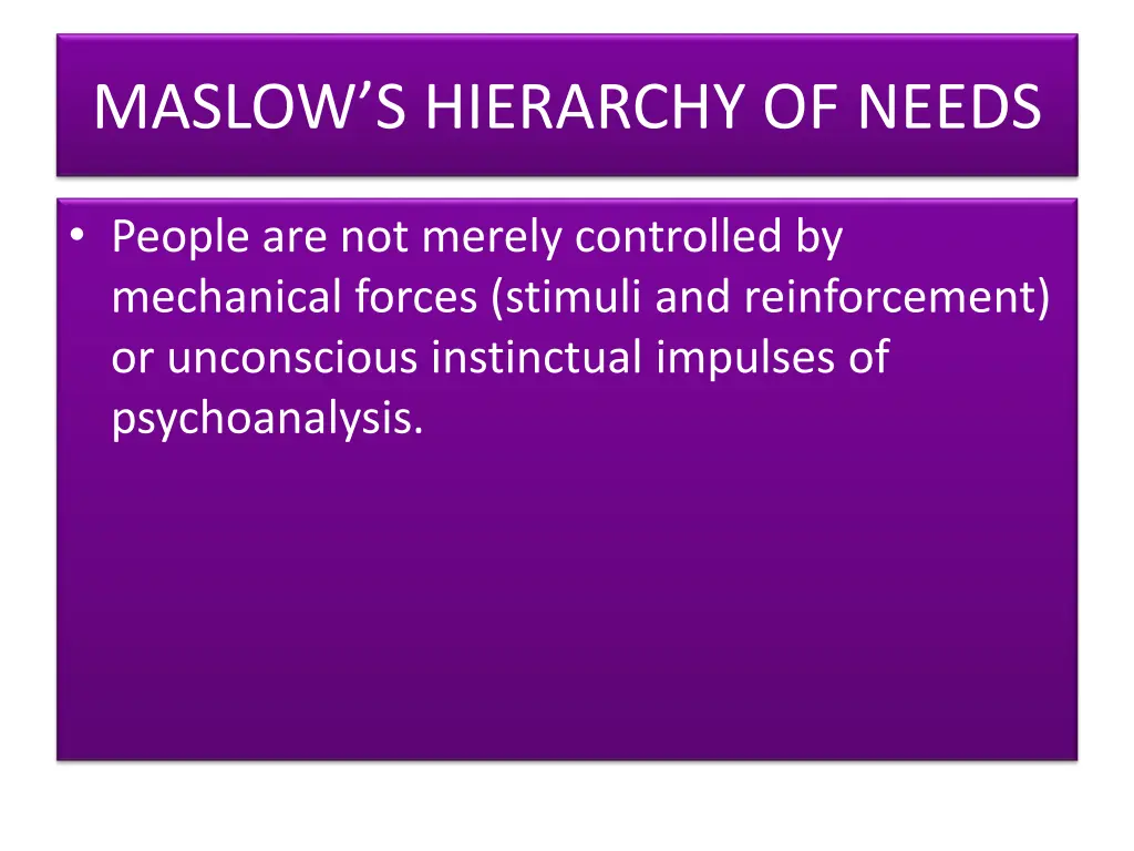 maslow s hierarchy of needs