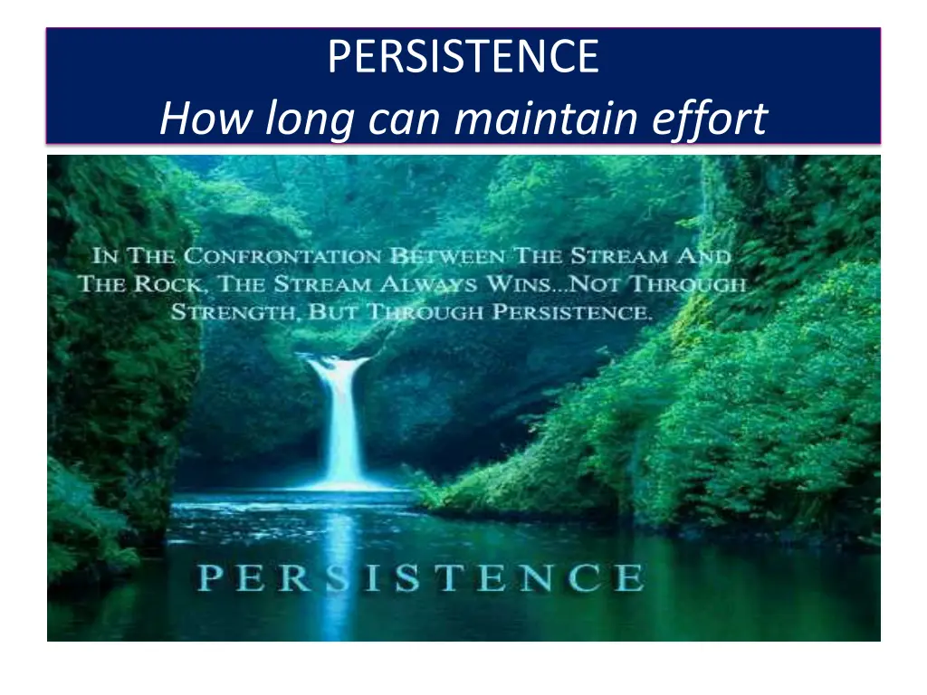 persistence