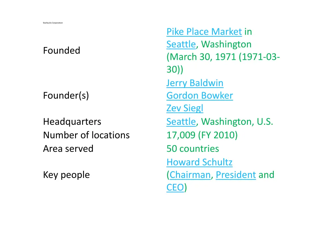 starbucks corporation