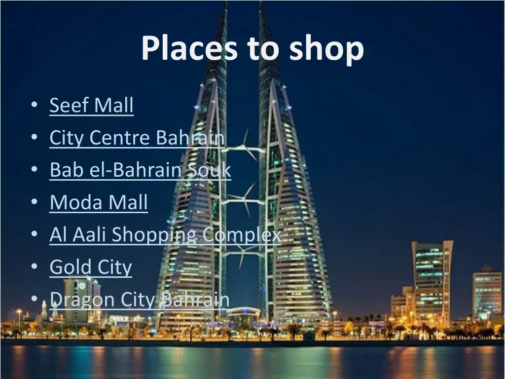 places to shop
