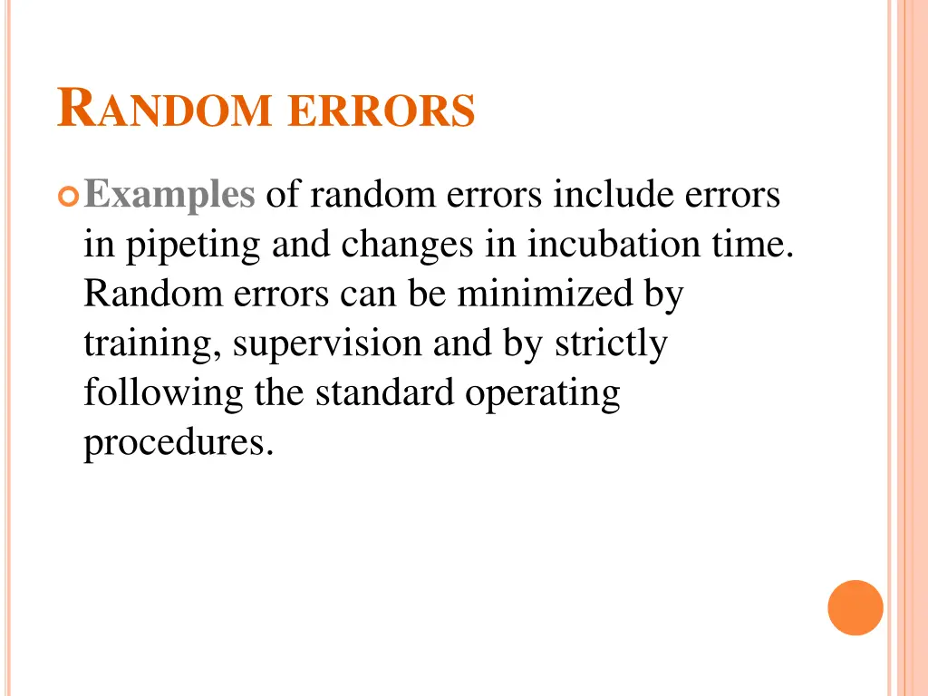 r andom errors