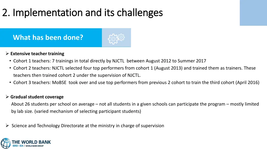 2 implementation and its challenges