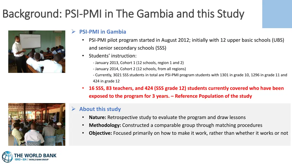 background psi background psi pmi in the gambia