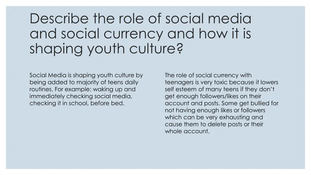 describe the role of social media and social