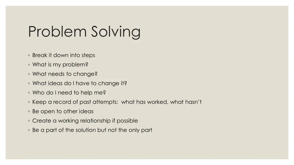problem solving