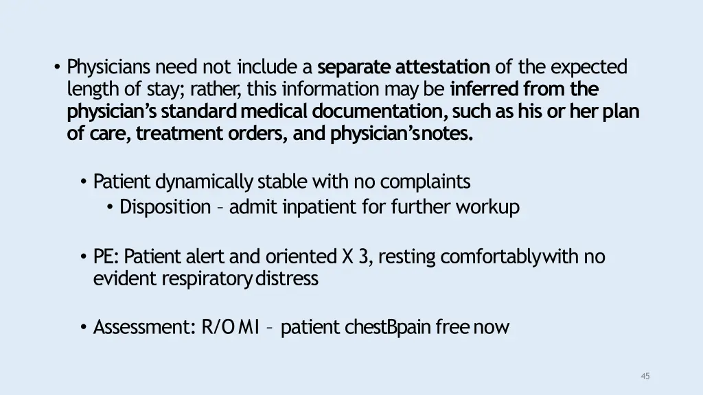 physicians need not include a separate