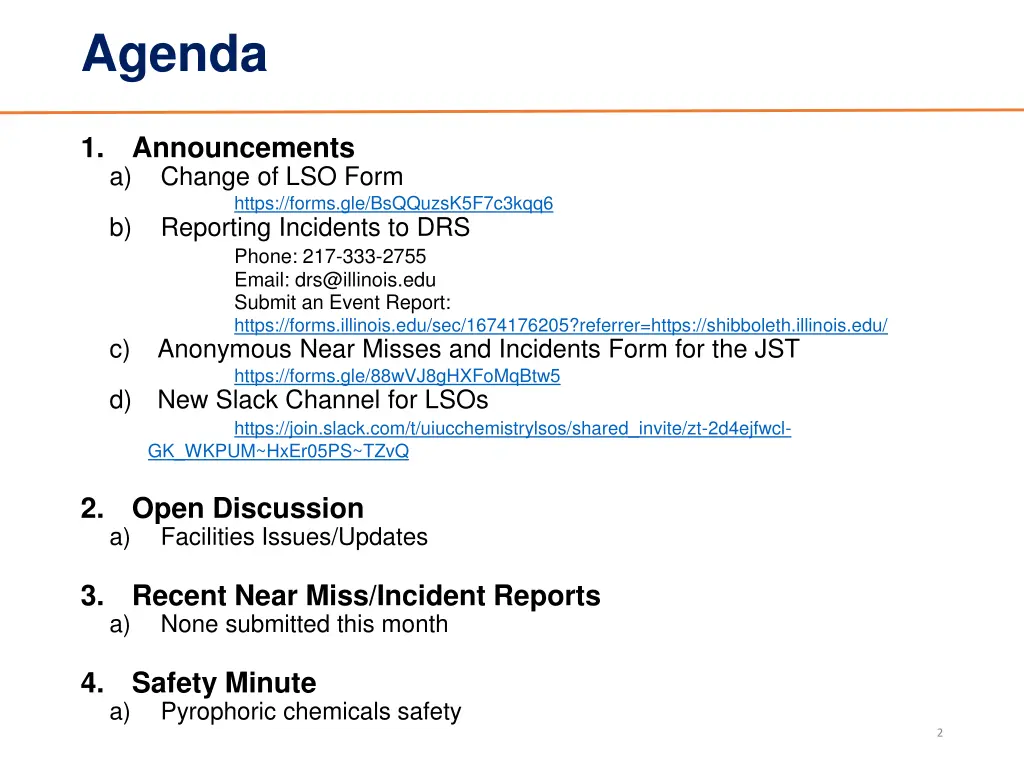 agenda