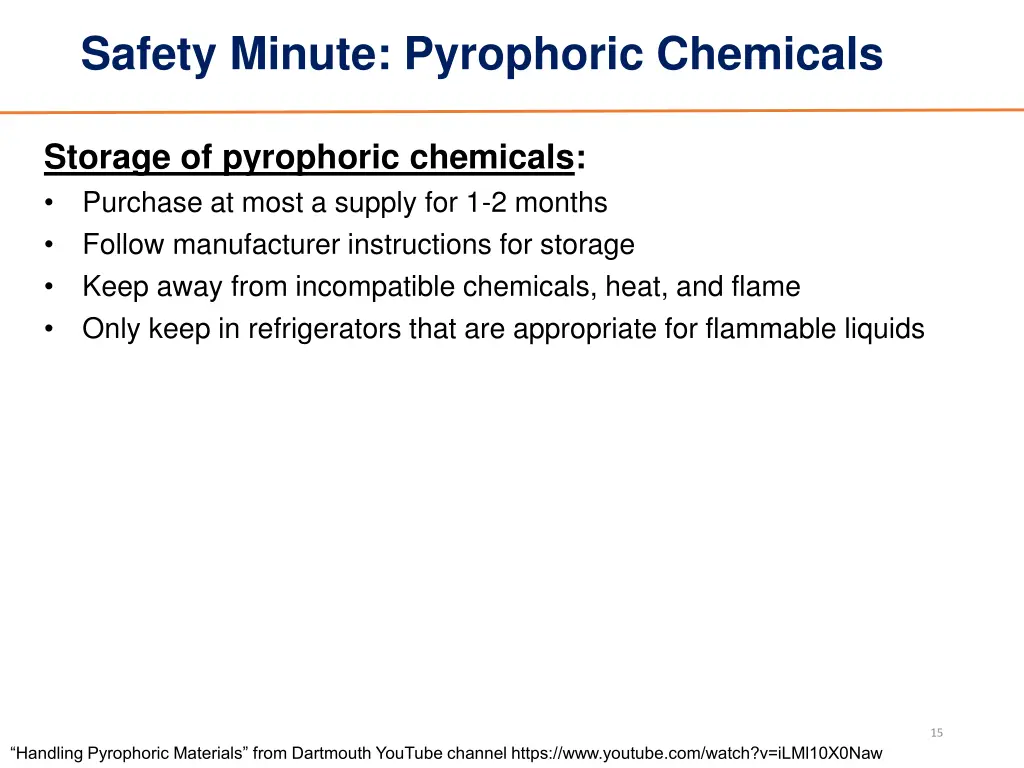 safety minute pyrophoric chemicals 10