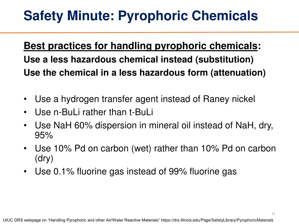 safety minute pyrophoric chemicals 6