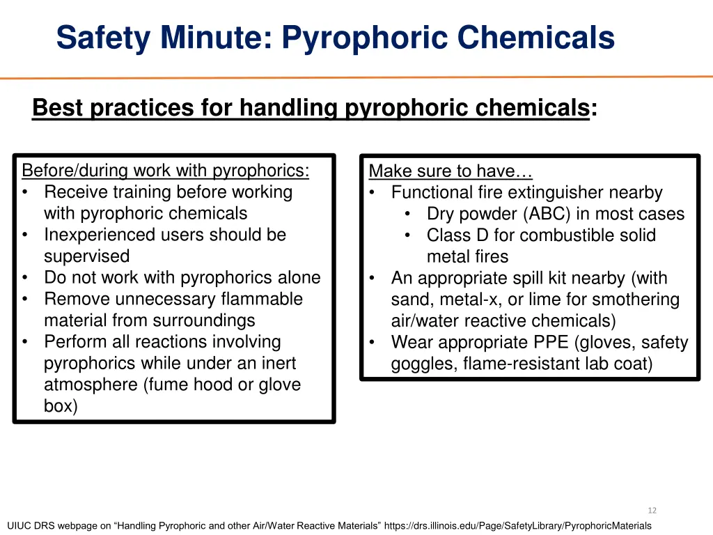safety minute pyrophoric chemicals 7