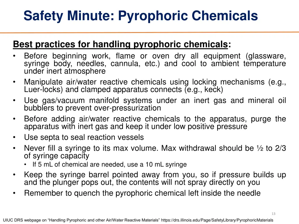 safety minute pyrophoric chemicals 8