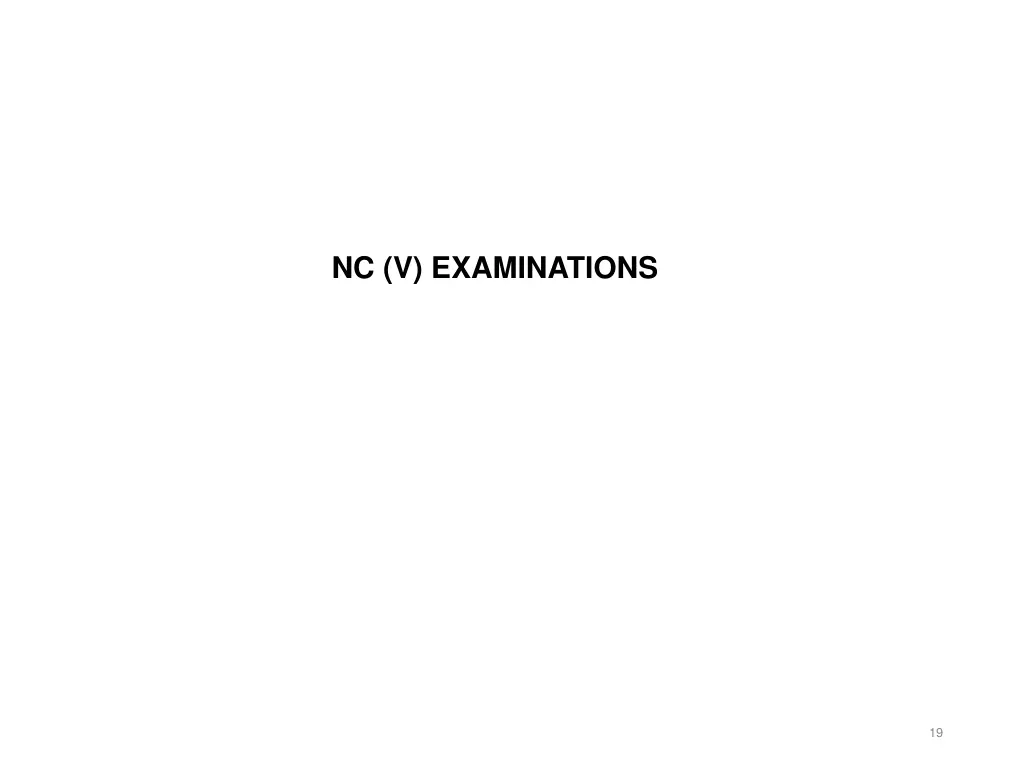 nc v examinations