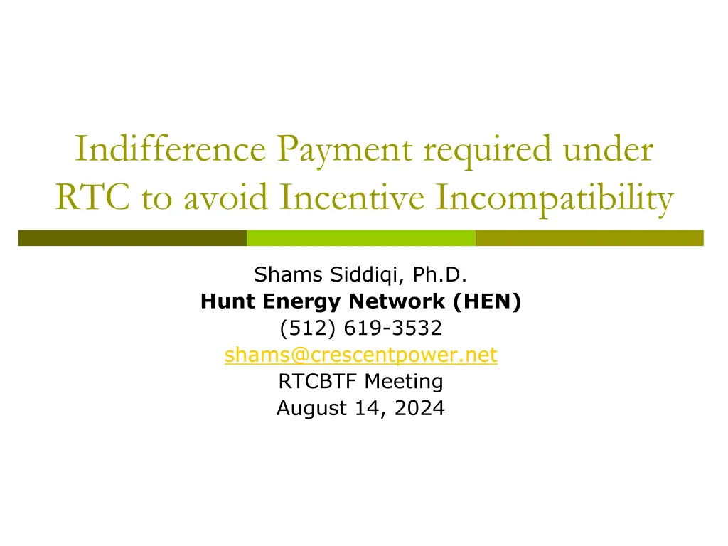 indifference payment required under rtc to avoid