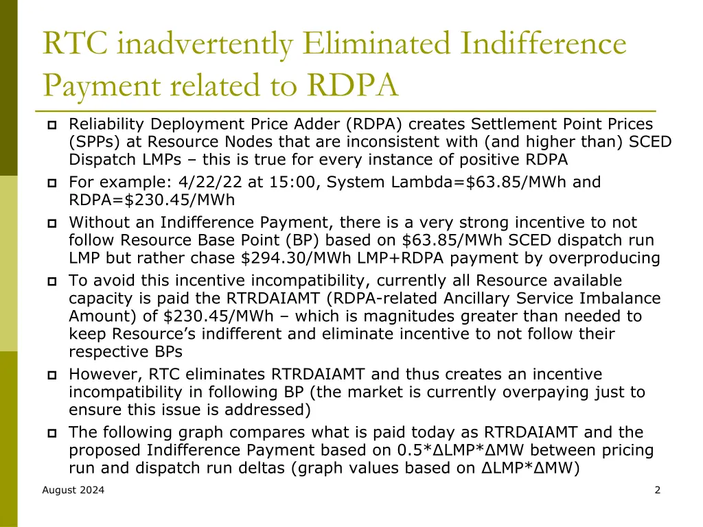 rtc inadvertently eliminated indifference payment