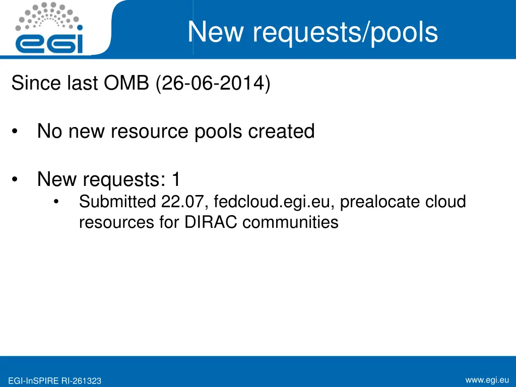 new requests pools