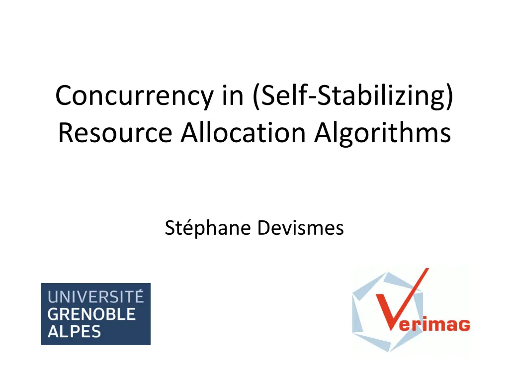concurrency in self stabilizing resource