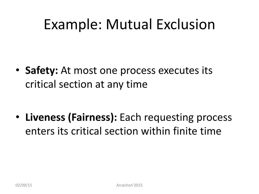 example mutual exclusion