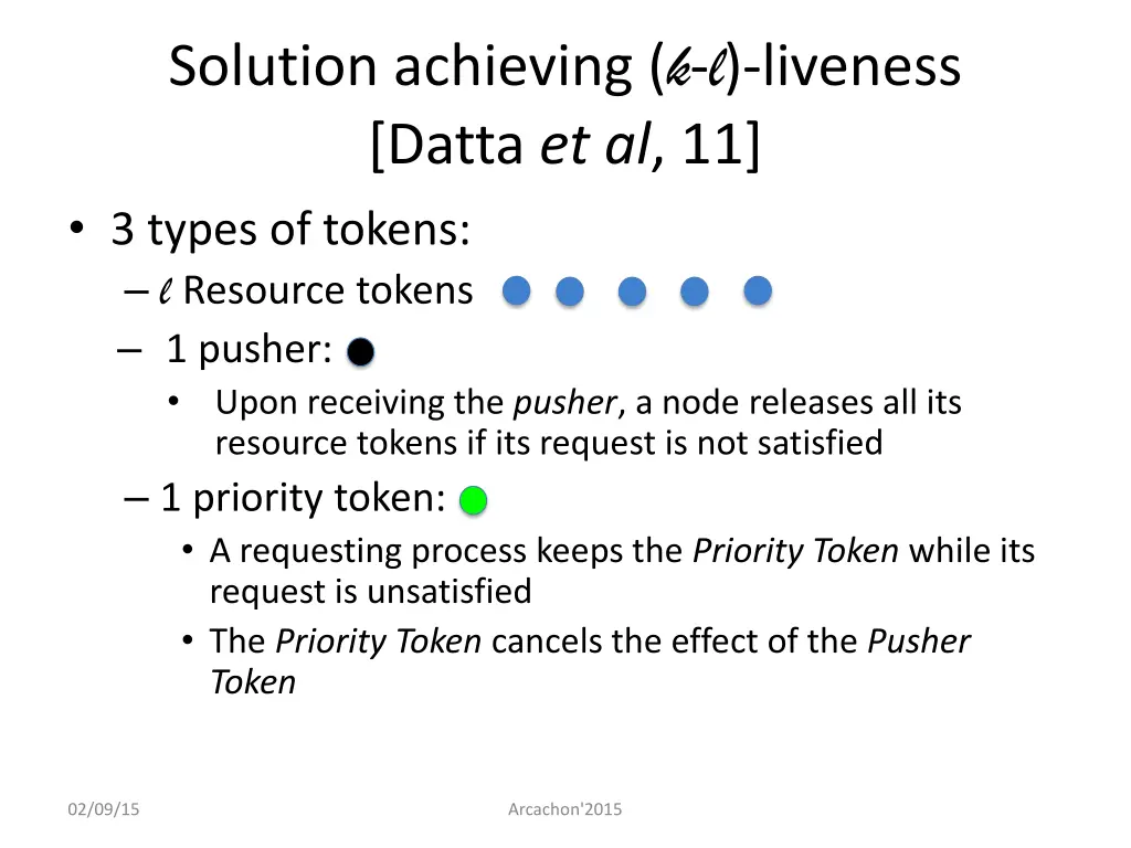 solution achieving k l liveness datta