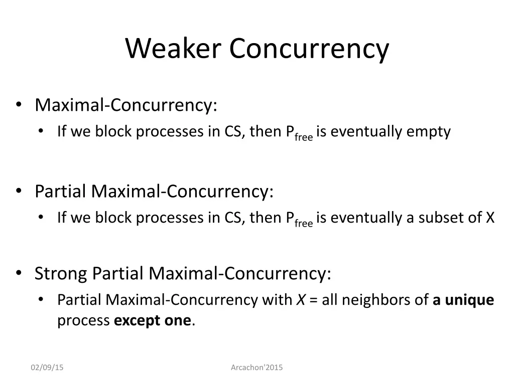 weaker concurrency