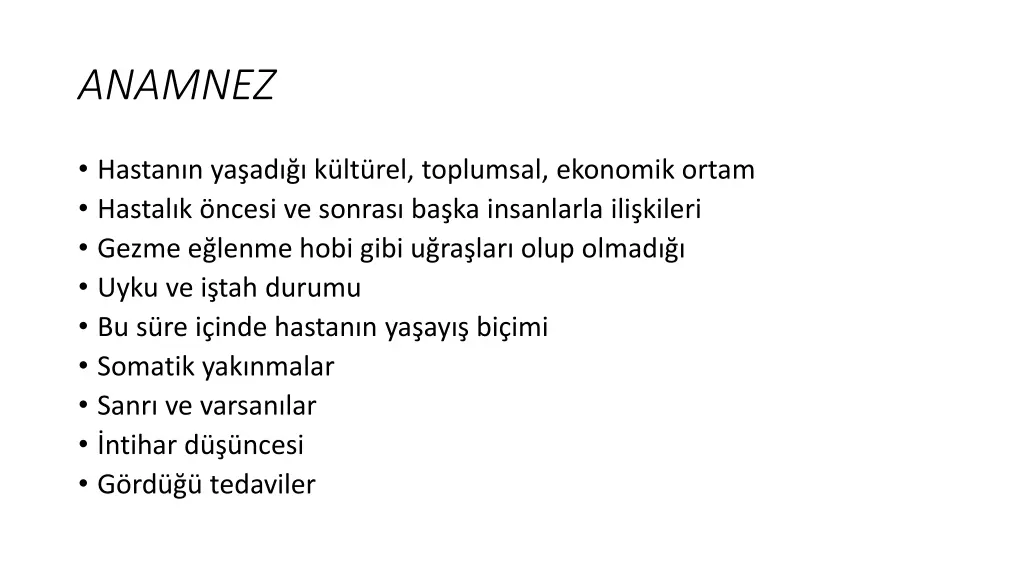 anamnez