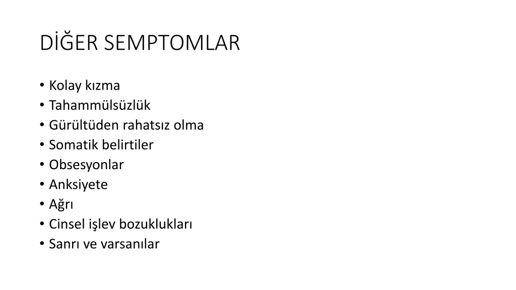 d er semptomlar