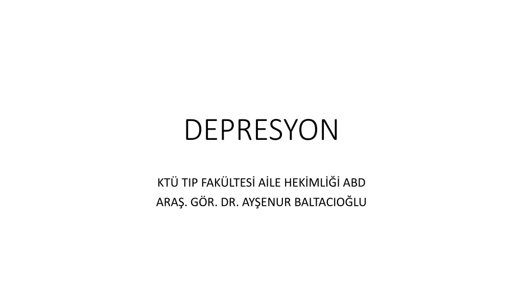 depresyon