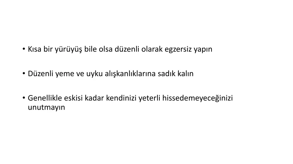 k sa bir y r y bile olsa d zenli olarak egzersiz