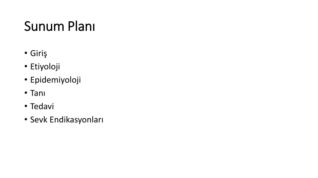 sunum plan sunum plan