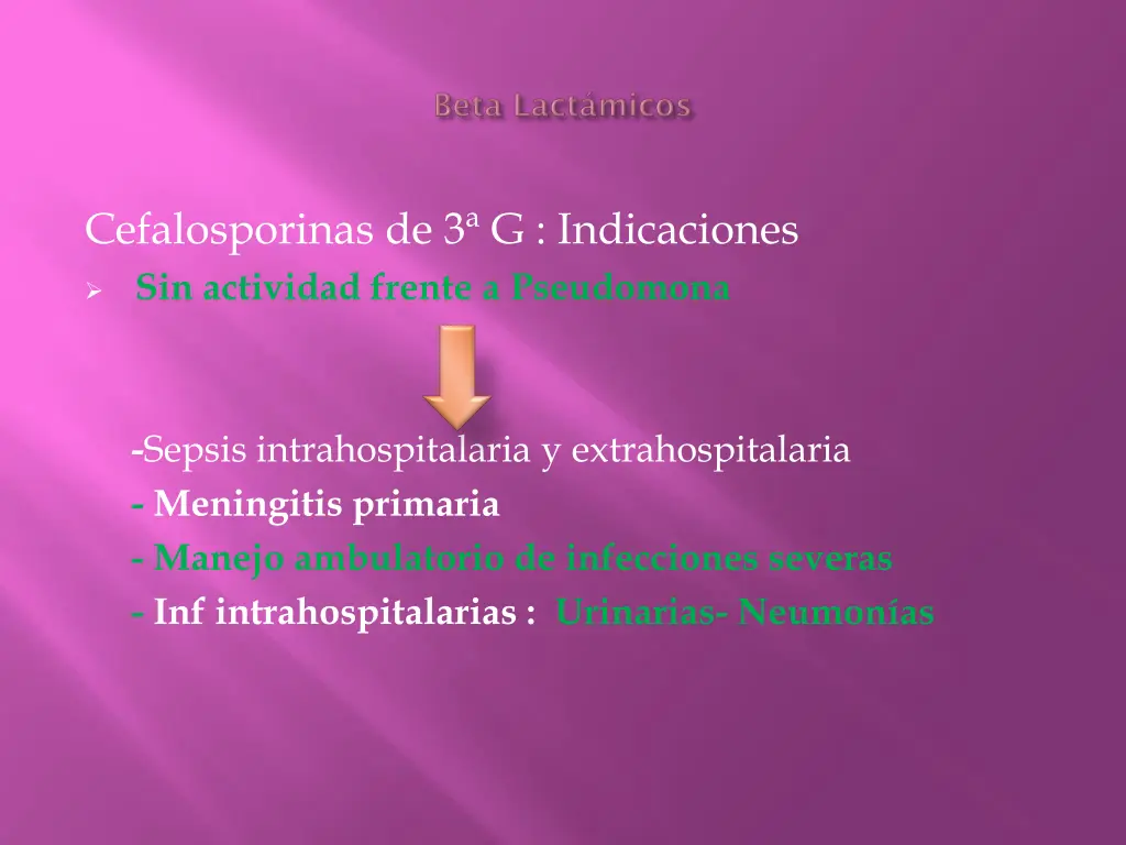 cefalosporinas de 3 g indicaciones sin actividad