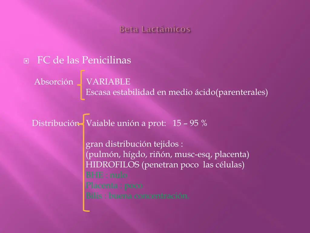 fc de las penicilinas absorci n variable