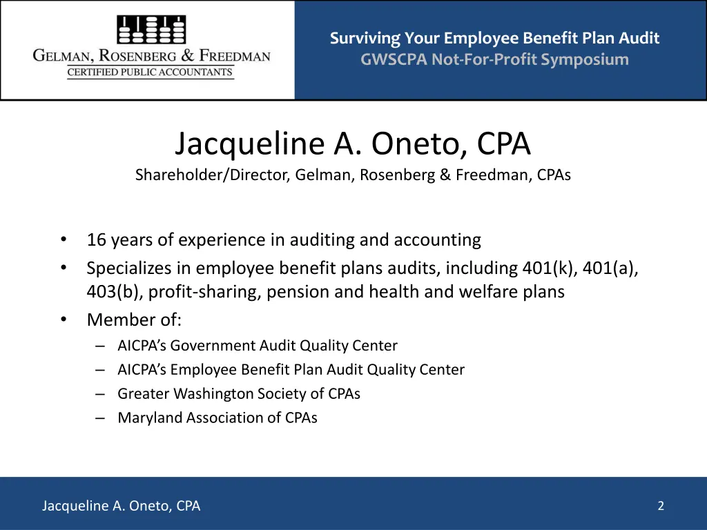 surviving your employee benefit plan audit gwscpa 1