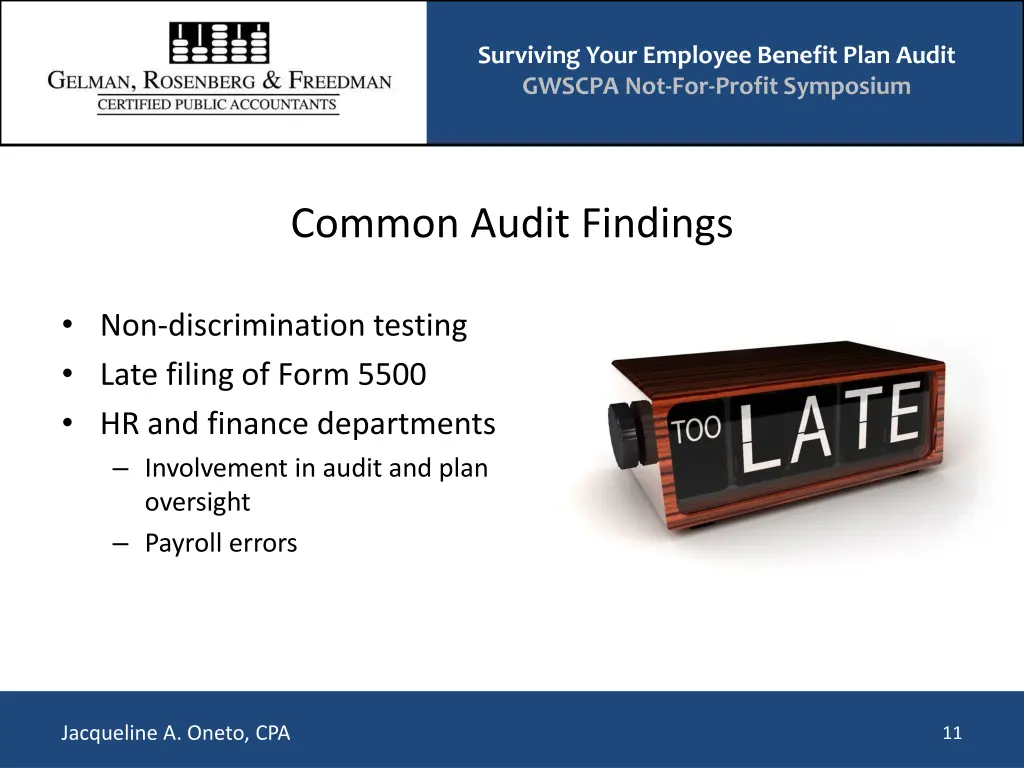 surviving your employee benefit plan audit gwscpa 10