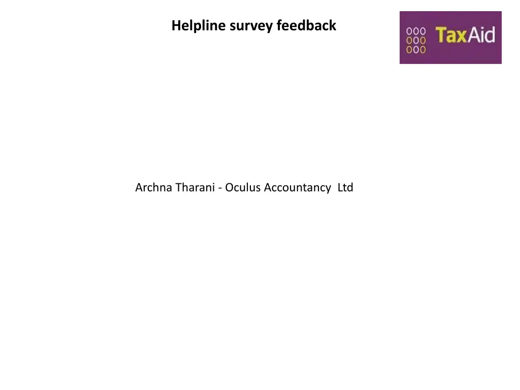 helpline survey feedback
