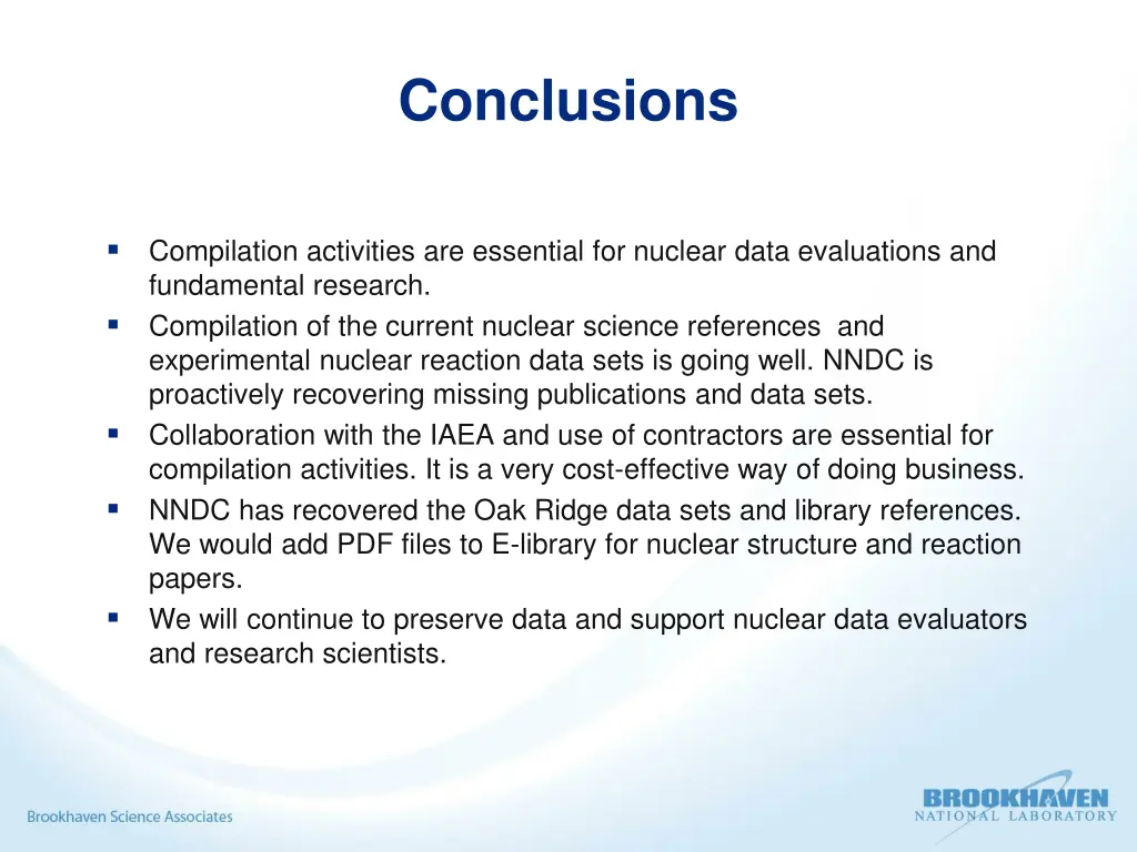 conclusions