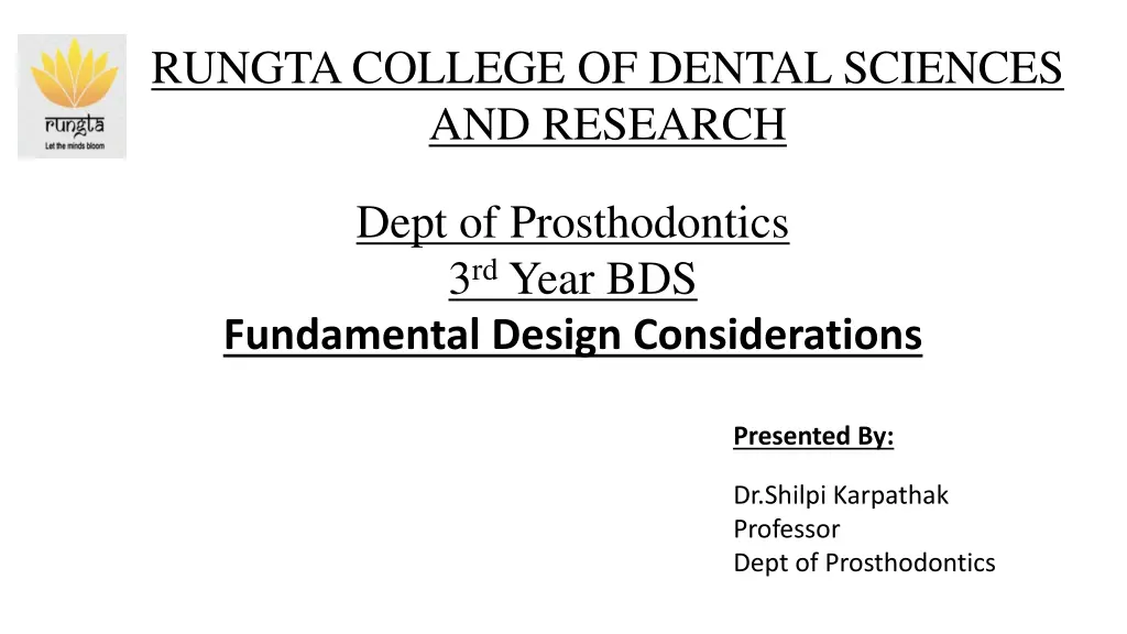 rungta college of dental sciences and research