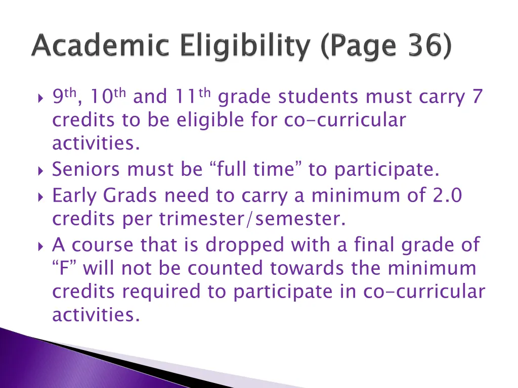 9 th 10 th and 11 th grade students must carry
