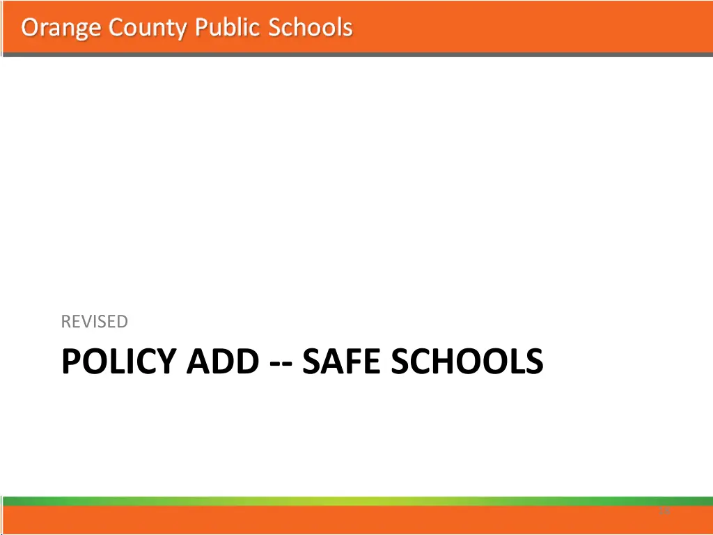 revised policy add safe schools