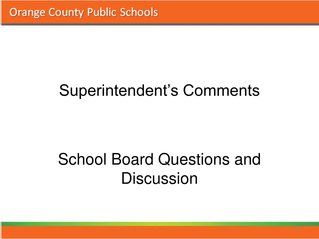 superintendent s comments